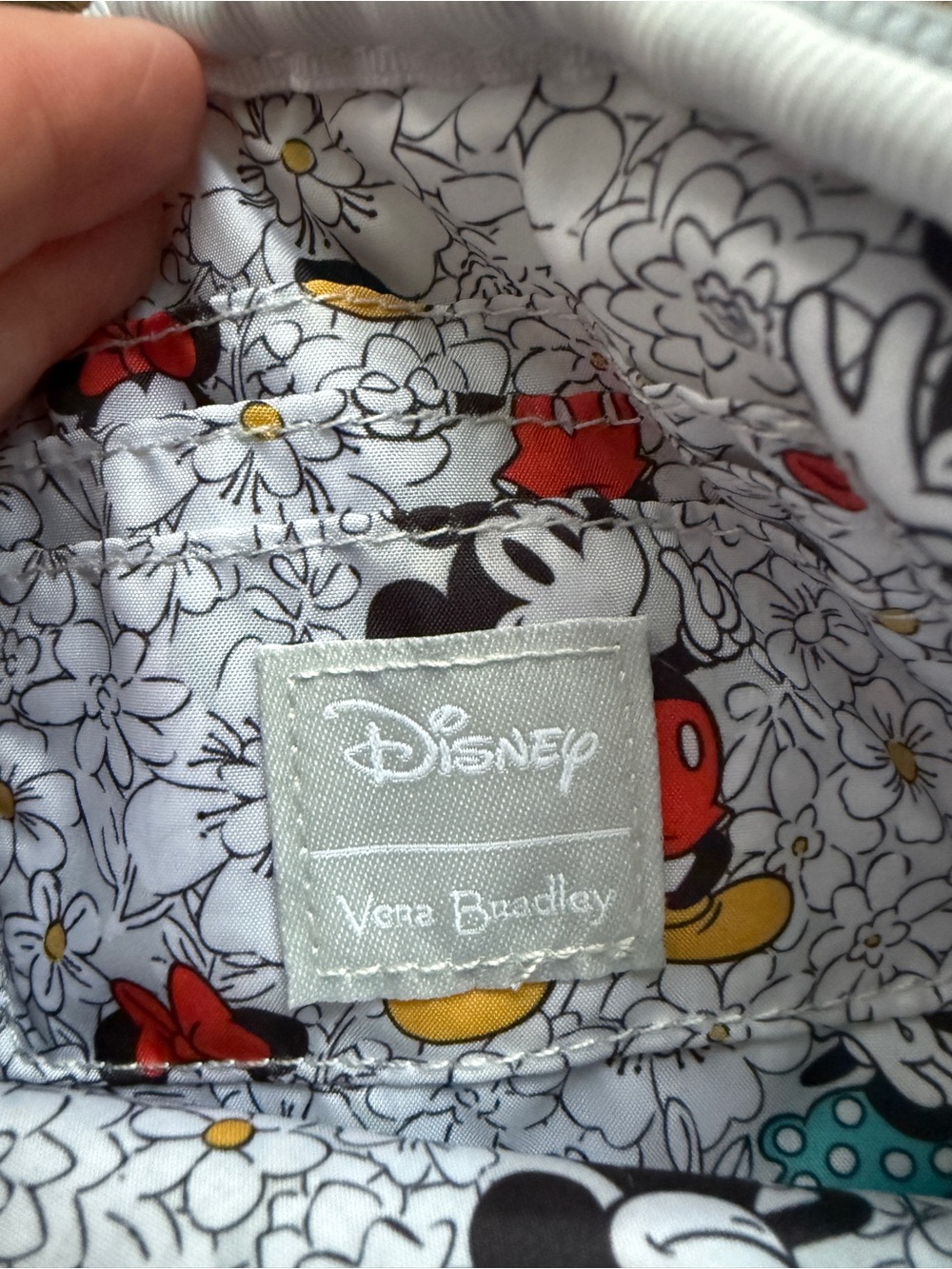 Disney x Vera Bradley Quilted Mickey Mouse Mini Belt Bag Crossbody Silver